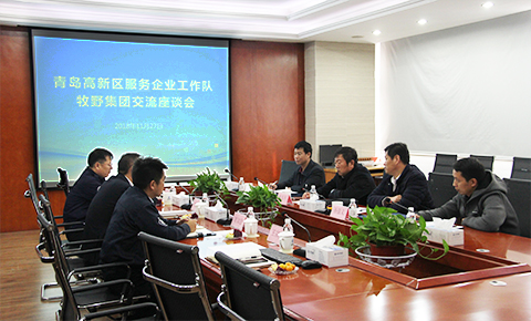 青島高新區(qū)服務(wù)企業(yè)工作隊赴牧野集團(tuán)交流座談會